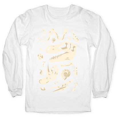 Dino Fossils Pattern Longsleeve Tee