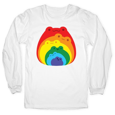 Frogs In Frogs In Frogs Rainbow Longsleeve Tee