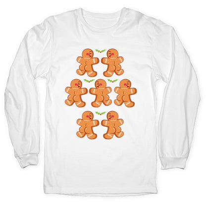 Gingerbread Butts Pattern Longsleeve Tee