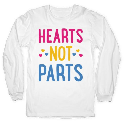 Hearts Not Parts (Pansexual) Longsleeve Tee