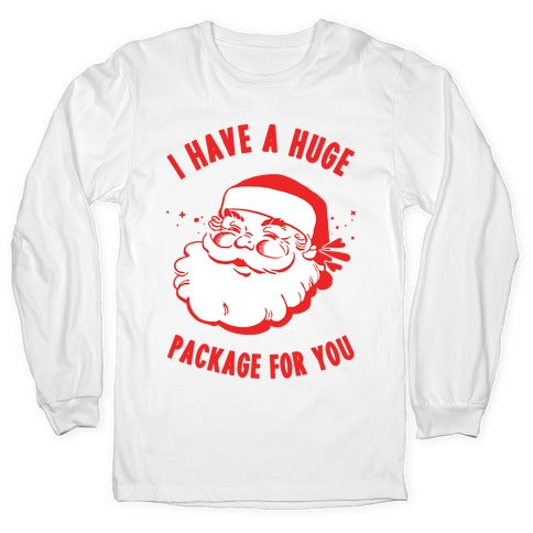 I Have A Huge Package For You Santa Longsleeve Tee