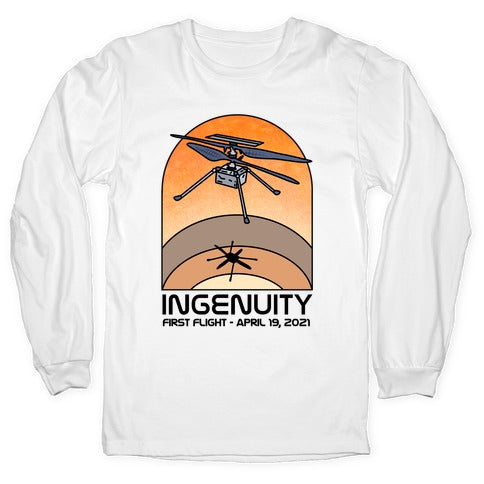 Ingenuity First Flight Date Longsleeve Tee