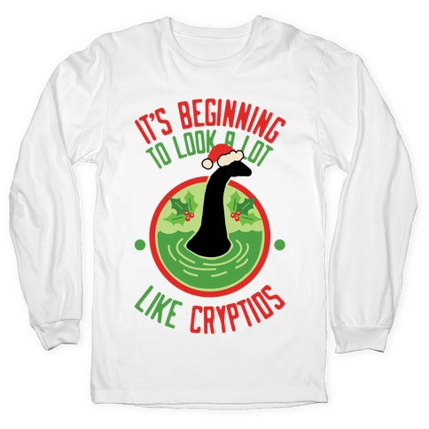 It's Beginning To Look A Lot Like Cryptids (Nessie) Longsleeve Tee