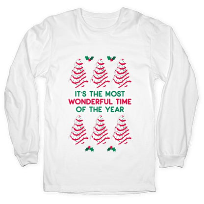 It's the Most Wonderful Time of the Year (Holiday Tree Cake Time) Longsleeve Tee