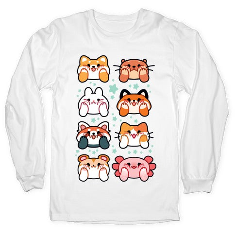 Kawaii Squishy Face Animals Longsleeve Tee