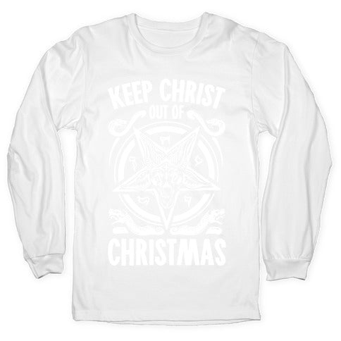 Keep Christ Out of Christmas Baphomet  Longsleeve Tee