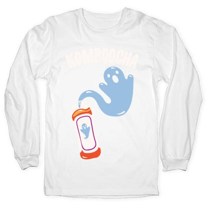 Komboocha Parody White Print Longsleeve Tee