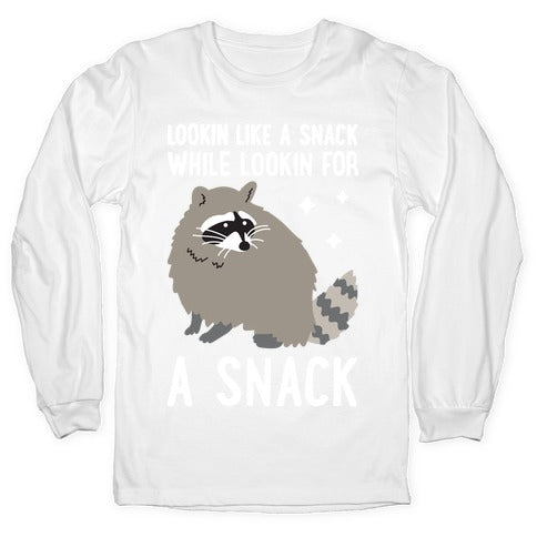 Lookin For A Snack Raccoon Longsleeve Tee