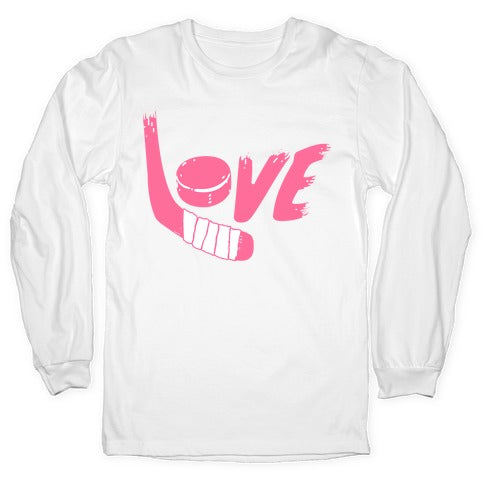Love Hockey (Pink Letters)  Longsleeve Tee