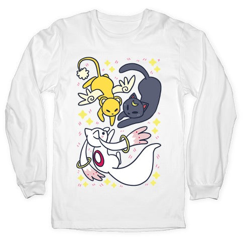 Magical Mascots - Luna, Kero and Kyubey Longsleeve Tee