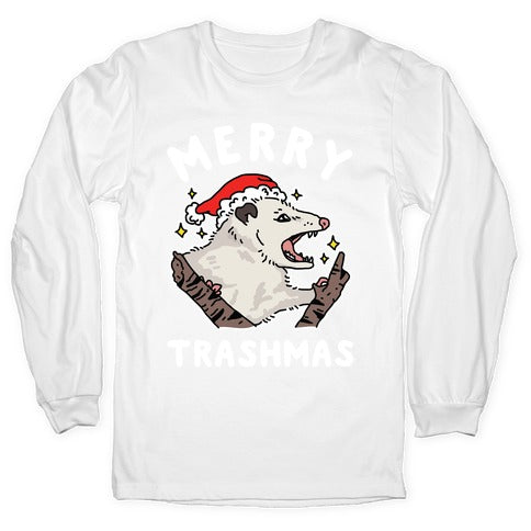 Merry Trashmas Opossum Longsleeve Tee