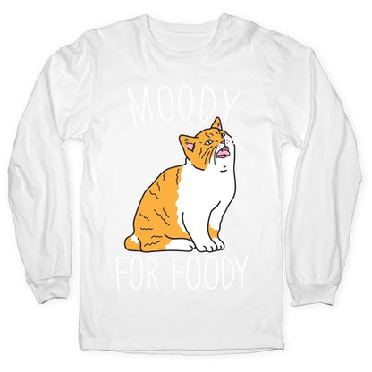 Moody For Foody Cat Longsleeve Tee