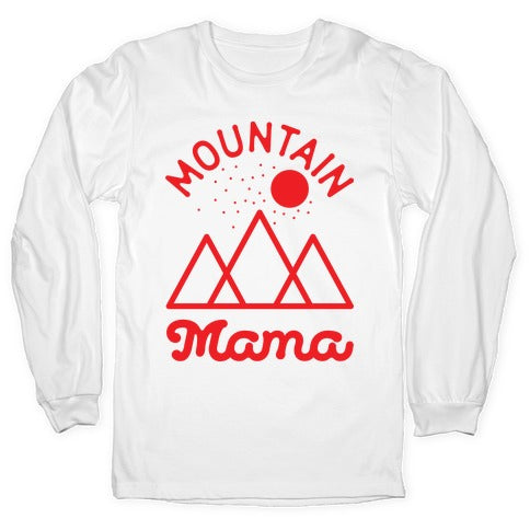 Mountain Mama Red Longsleeve Tee