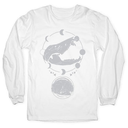 Occult Trash Possum White Print Longsleeve Tee