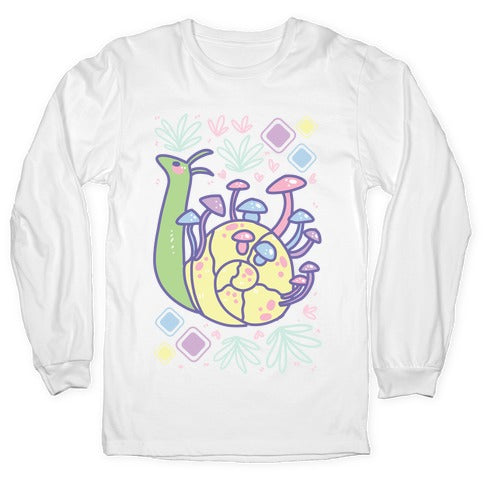Pastel Mushroom Snail Longsleeve Tee