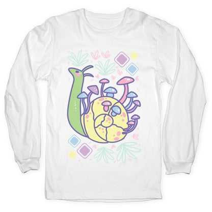 Pastel Mushroom Snail Longsleeve Tee