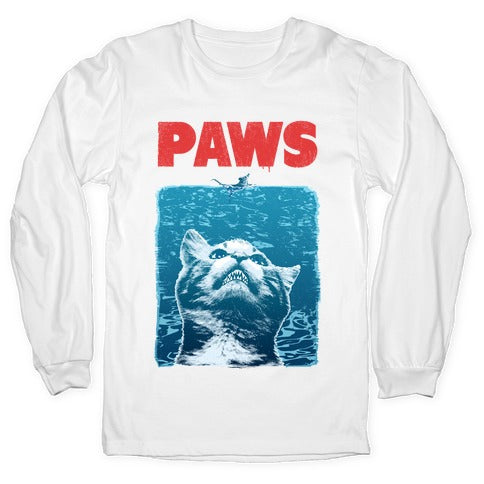 PAWS (Jaws Parody) Longsleeve Tee