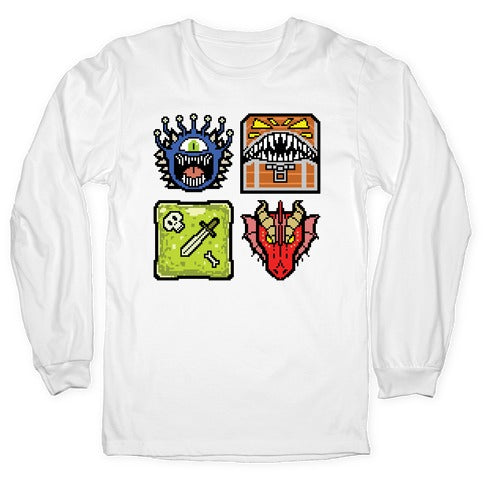 Pixel DnD Monsters Longsleeve Tee