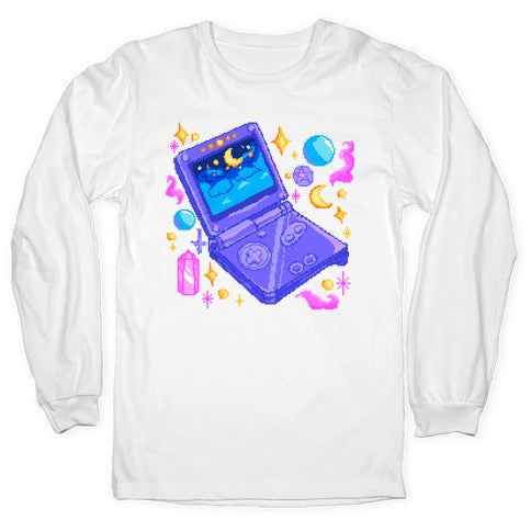 Pixelated Witchy Game Boy  Longsleeve Tee