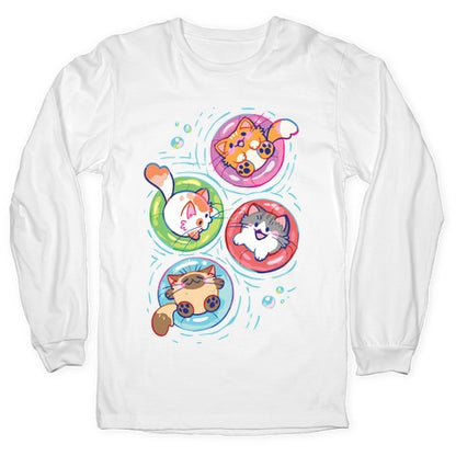 Pool Party Cats Longsleeve Tee