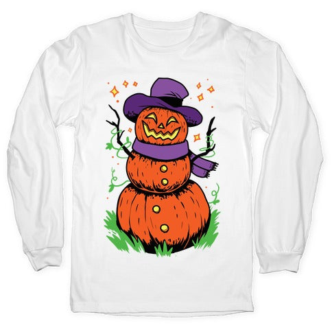 Pumpkin Snowman Longsleeve Tee