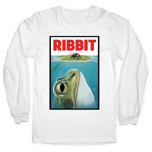 Ribbit Jaws Parody Longsleeve Tee