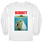 Ribbit Jaws Parody Longsleeve Tee