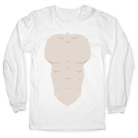 Ripped Furry Chest Longsleeve Tee