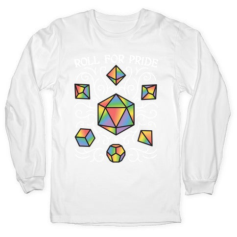 Roll For Pride DnD Dice Longsleeve Tee