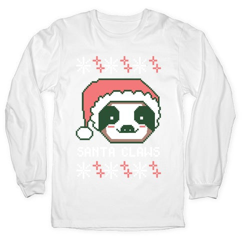 Santa Claws - Sloth Longsleeve Tee