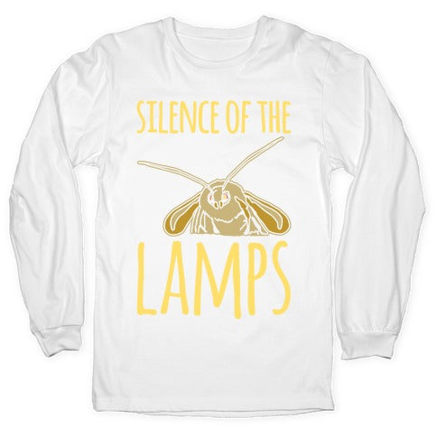 Silence of The Lamps Moth Parody White Print Longsleeve Tee