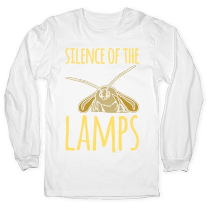 Silence of The Lamps Moth Parody White Print Longsleeve Tee