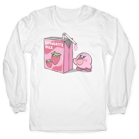 Strawberry Milk Kirby Parody Longsleeve Tee