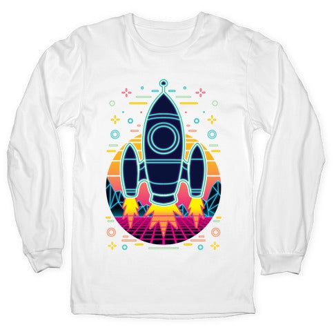 Synthwave Space Exploration Longsleeve Tee