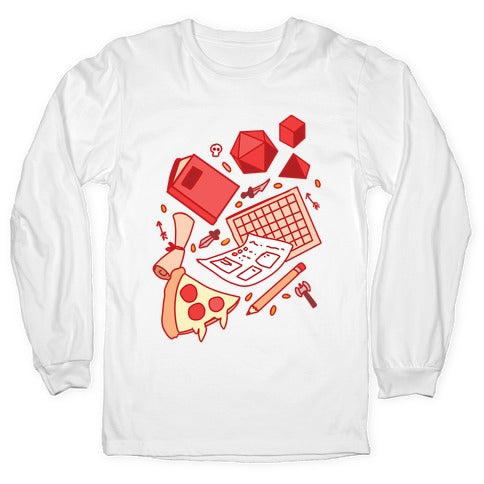Tabletop RPG pattern Longsleeve Tee