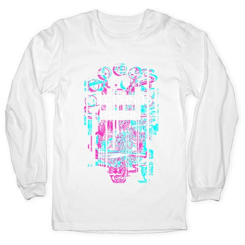 Techno Pagan Glitch Art Longsleeve Tee