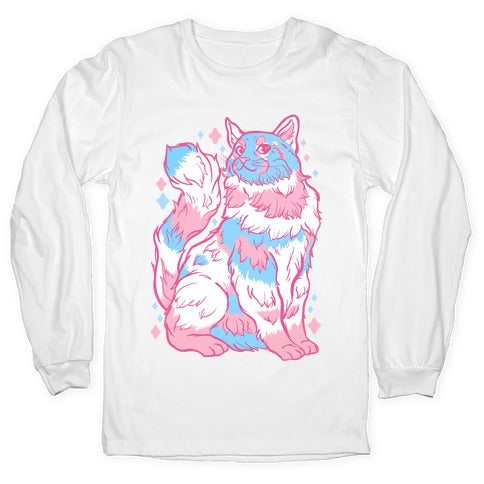 Transgender Pride Cat Longsleeve Tee