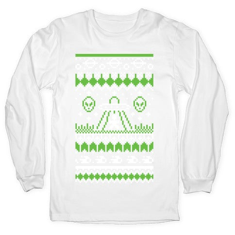 Ugly Alien Christmas Sweater Longsleeve Tee