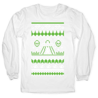 Ugly Alien Christmas Sweater Longsleeve Tee