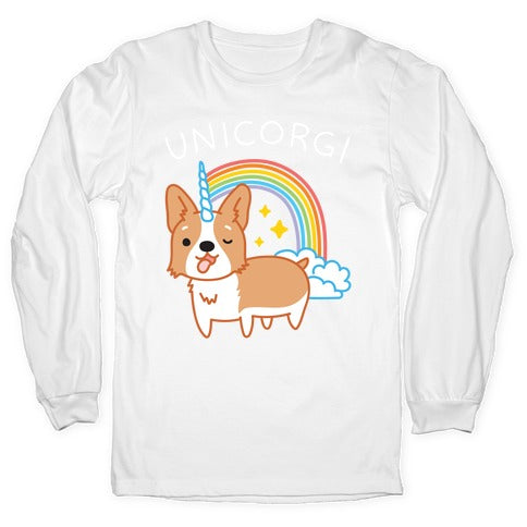 Unicorgi Corgi Unicorn Longsleeve Tee