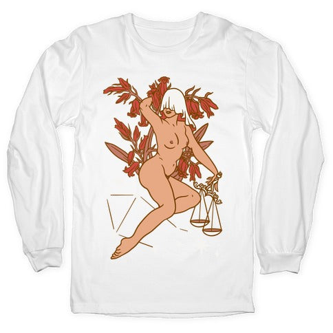 Zodiac Pinup Libra Longsleeve Tee