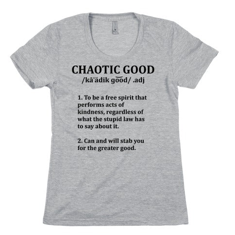 Chaotic Good Definition Women's Cotton Tee