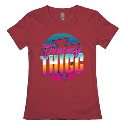Retro and Dummy Thicc Women's Cotton Tee