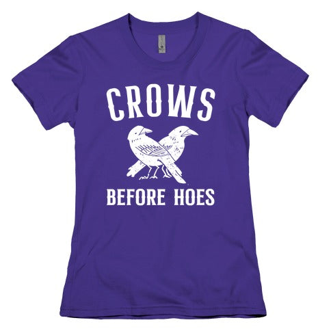 Crows Before Hoes Women's Cotton Tee