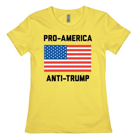 Pro-America Anti-Trump Women's Cotton Tee