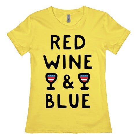 Red Wine And Blue Women's Cotton Tee