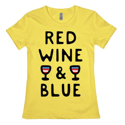 Red Wine And Blue Women's Cotton Tee