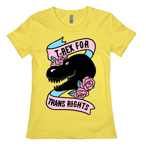 T-Rex For Trans Rights Women's Cotton Tee