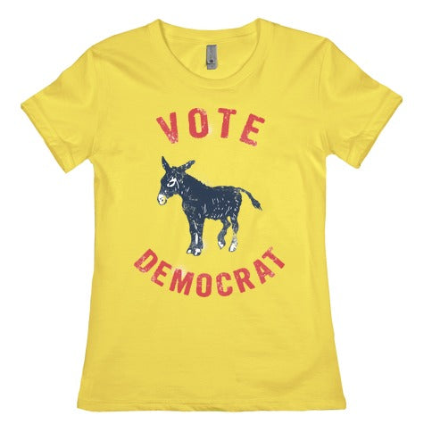 Vote Democrat (Vintage democratic donkey) Women's Cotton Tee