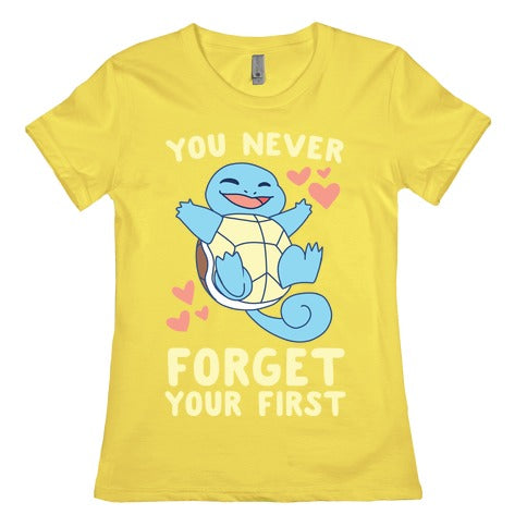 You Never Forget Your First - Squirtle Women's Cotton Tee